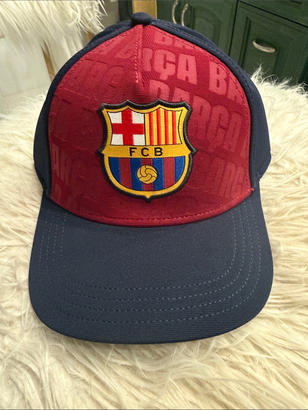 FC Barcelona Barca Soccer Snapback Red Hat Futbol España One Size